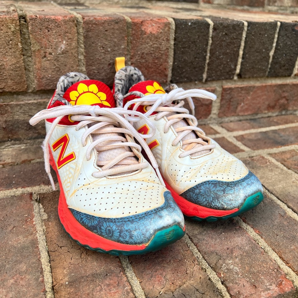 New BalancexDavid Sunflower Women's Sneakers - Red, Yellow, Blue